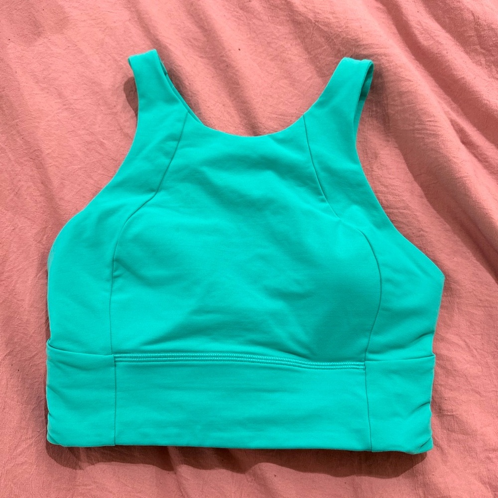 Lululemon teal longline cross bra